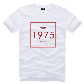 V roku 1975 Písmená Swag Hudby Muži Mens T Tričko Tričko 2016 Nový Krátky Rukáv O Krk Bežné tričko Tee Camisetas Hombre