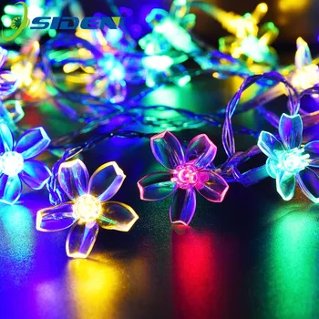 OSIDEN Kvet Kvet LED Vianočné Osvetlenie AA Batérie Prevádzkované 2M 5M 10 M Dovolenku Svadobné Dekorácie String Rozprávkových Svetiel Garland