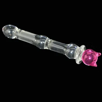 Ružová Mačka Sklo zadok plug análny sex hračky pre ženy lesbičky G MIESTE striekať Kitty Crystal KORÁLKY GAY análny stimulátor prostaty riti