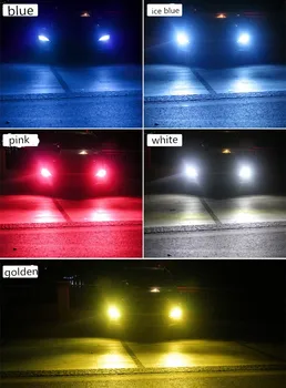 Auto led Žiarovka Hmlové Svetlá, Dual Color Flash automobily H3 H8 H11 9005 HB3 HB4 9005 9006 H27 880 881 6000k Biela Modrá Žltá 30W