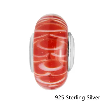 Murano Skla Korálky 925 Sterling Silver Šperky Červená Koinobori Skla Pôvodného Módny Charms Hodí Fandola Náramky CKK
