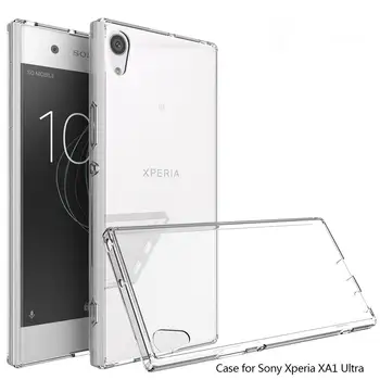 Pre Sony Xperia XA1 Ultra Prípade Silikónový Nárazník Shockproof Prípade Pre Sony XA1 Ultra Plnú Ochranu Transparentné Pevný Zadný Kryt