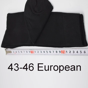 Fcare 6PCS=3 páry pánske bavlnené čierne šaty ponožky 43, 44, 45, 46 plus veľkosť big posádky ponožky