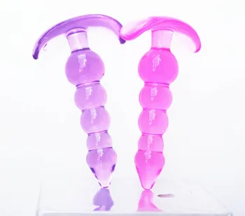 Jelly análny plug sexuálne hračky Pagoda zadok plug Korálky masáž prostaty análny sex produkty pre mužov alebo ženy