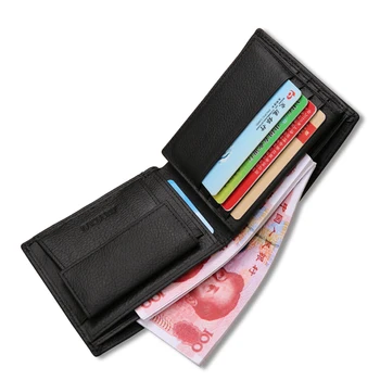 Super Kvalita Originálne Kožené pánske Peňaženky Móda Krátkych Bifold Bežné Soild Farba Mince Vrecku Peňaženku, Kreditné Karty, Držiak na Peňaženky