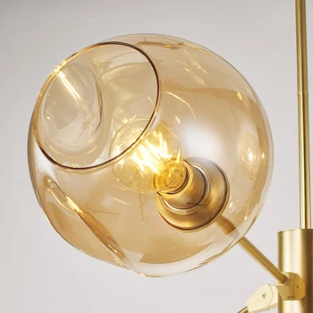 Nové Nordic zmluvne tvorivé osobnosti, tepaného železa lampAmerican led žiarovky sklenenú guľu obývacia izba magic fazuľa droplight