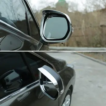 BBQ@FUKA 2x Auto Spätné Zrkadlo Dažďový Obočie Stráže Kryt Rámu Orezania Na Peugeot 3008 roky 2013-2018