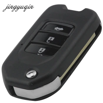 Jingyuqin G slovo na Stierač Auta, Skladací Kľúč, Auto Flip Tlačidlo Shell pre Honda Civic City Fit XRV Vezel Auto Diaľkové príveskom, puzdro