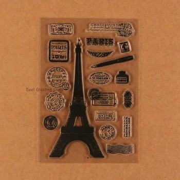 Francúzsko, Paríž, Poštové Známky, Kolky Effiel Tower Pečiatky Karty Plavidlá Pečiatky Jasné Pohľadnicu Dekoračných Nálepiek