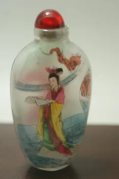 4PCS čínsky vnútri ručné maľovanie *8 kôň* sklo šnupavý tabak fľašu
