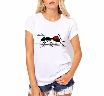 YEMUSEED Nové Ant T-shirt Ženy Tlač Voľné Tee tričko Fashion Pohode Topy Rukáv tričko Lumbálna WMT536