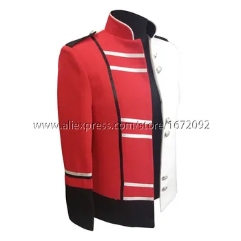 2017 Nový Príchod Jedinečný Dizajn Bunda Mužov Manteau Homme Červená a Biela Bunda chaqueta hombre Zladené farby Veste Homme
