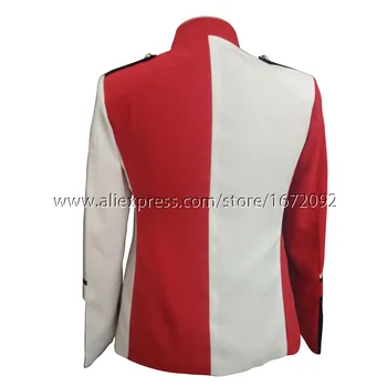 2017 Nový Príchod Jedinečný Dizajn Bunda Mužov Manteau Homme Červená a Biela Bunda chaqueta hombre Zladené farby Veste Homme