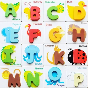 1 Ks Listov Digitálne Puzzle Vzdelávania Drevené Hračky Dieťa Dieťa Dieťa Skoro Vzdelávacie Drevené Symbol Abecedy Karty, Puzzle Zodpovedajúce Hry