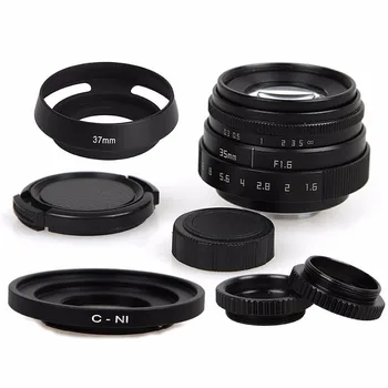 35mm F1.6 CCTV Objektív C Mount Objektív Kamery +clona držiak Pre Nikon 1 AW1 V1 V2 V3 J1 J2 J3 J4 J5 S1 S2 Objektív
