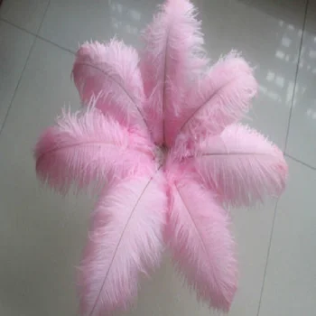 Veľkoobchod 10 KS krásne ružové pštrosie perie 35-40 cm / 14 palcov to16