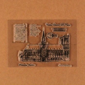 Francúzsko Notre-Dame de Paris Pečiatky Jasné, Silikónové Backgroud Pečiatky Scrapbooking Papier Crafting Pečiatok