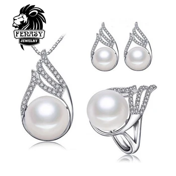 FENASY Pearl Šperky, strojov dizajn Perlový Náhrdelník Prívesok, Prírodné Sladkovodné Pearl Náušnice, so 925 Sterling Silver s box