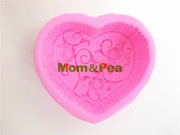 Mama&Pea 0005 Pletené Kvet Srdce Tvarované Silikónové Mydlo Formy Cake Decoration Fondant Tortu 3D Formy potravinársky Silikón Plesne
