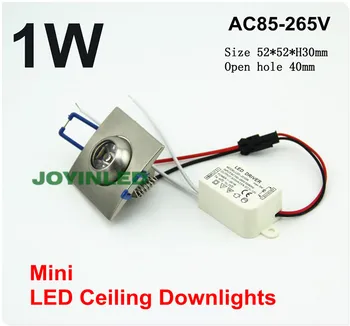 Veľkoobchod 1W LED Stropné Dole svetlá, CE&RoHS AC85-265v Teplá/studená biela Stropné bodové svetlá Pre Domáce