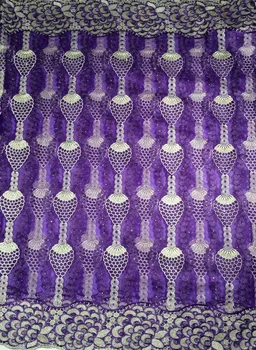 Africké čipky tkaniny 2018 vysoko kvalitnej čipky Nigérijský tylu čipky tkaniny na spoločenské šaty 5 metrov francúzskej čipky textílie HX012