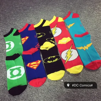 2018 nové klasické karikatúry hrdinu seriálu Superman mužov a žien na jar a v lete ponožky čistej bavlny priedušná neviditeľné ponožky