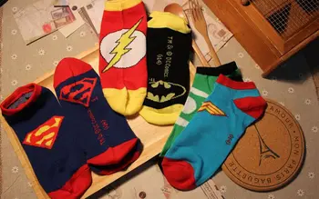 2018 nové klasické karikatúry hrdinu seriálu Superman mužov a žien na jar a v lete ponožky čistej bavlny priedušná neviditeľné ponožky