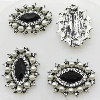 Móda Hot 10Pcs 21 mm diamant Zliatiny Diy Šperky Príslušenstvo Bytu Späť Imitácie perál základné Nastavenie Veľkoobchod Ručné Kovanie