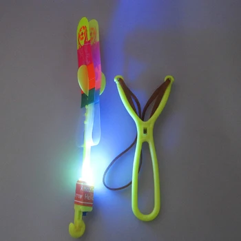 Svetelný Veľký Prak svetla do hračka Katapult detský Vonkajší Herné Hračky modré svetlo rocket šípky lietajúce Hračka Svetelný Lietajúce rakety