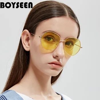 BOYSEEN Módne Okuliare Retro Vintage Kovové holý rám optické sklá muži ženy krátkozrakosť okuliare rám oculos de grau 7047