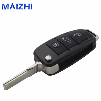 Maizhi 3 Tlačidlá Skladacie Flip, Auto Tlačidlo Diaľkového Prípade Shell Pre Audi A2 A3 A4 A6 A6L A8 TT Auto Kryt Fob