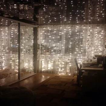 RAYWAY 600leds víla string cencúľ led záves svetlo 220v 110V 6M*3M žiarovky Vonkajšie Domov Vianoce, Vianoce, Svadby, garden party
