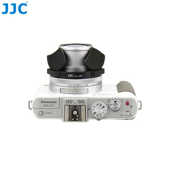 JJC Fotoaparát Black Silver Self-Záchytné Automatické Chránič Auto Šošovky pre PANASONIC DMC-LX7/Leica D-Lux6