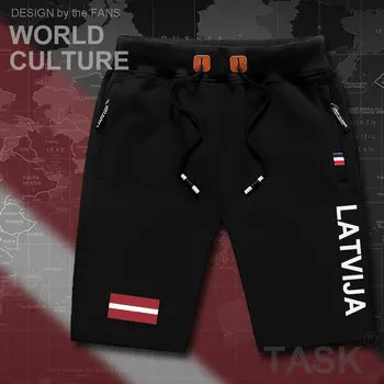 Lotyšsko Latvijamens šortky pláži muž mužov board šortky vlajka cvičenie vrecká na zips, potu kulturistike 2017 bavlna nové lotyšský LVA