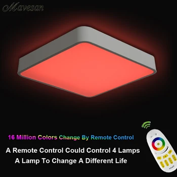 Hot Predaj 2.4 g Diaľkové RGB Stropné Svetlo RGB+Cool biela+Teplá biela Smart LED tienidlo Lampy / Moderné Stropné svetlo pre obývacia izba