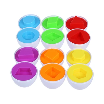 ABWE Najlepšie Predaj 12x Páry Smart Kapsule Vajcia Todlers/Dieťa Deti Štúdia Farba Tvar Zhody na Hračky