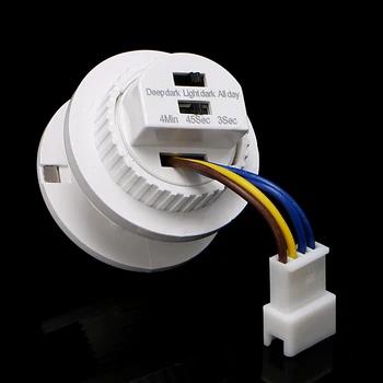 Nové 40 mm LED PIR Detektor Infračervený Snímač Pohybu Spínač s časovým Oneskorením, Nastaviteľné