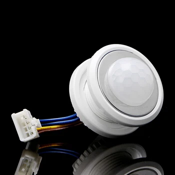 Nové 40 mm LED PIR Detektor Infračervený Snímač Pohybu Spínač s časovým Oneskorením, Nastaviteľné