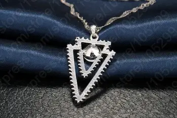 PATICO 925 Sterling Silver Šperky Sady Modrá CZ Kryštálmi Trojuholník Geometrie Prívesok Náhrdelník Hoop Huggie Náušnice pre Ženy