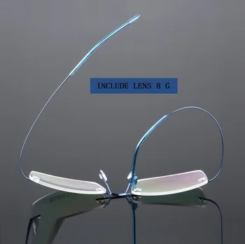 50-18-138New kovové frameless pamäť rám ultra - light guľky muži ženy okuliare rámy predstavenie rám okuliarov žena muž
