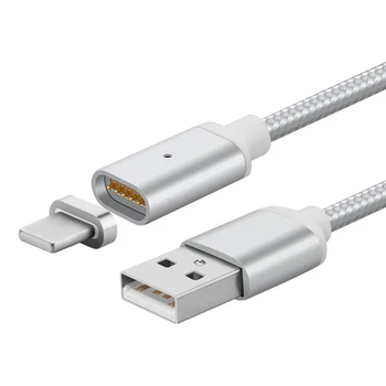 1M Magnetické Kábel Rýchle Nabíjanie USB Kábel na iPhone 5 5 6 6 7 Plus iPad 2 3 4 Nylon Magnet Nabíjačky Pre Mobilné Telefónne Káble