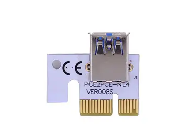 VER008S PCI-E 1X zase 16X Grafika predlžovací kábel PCIE ťažba karty adaptéra Tri napájanie rozhranie 008S