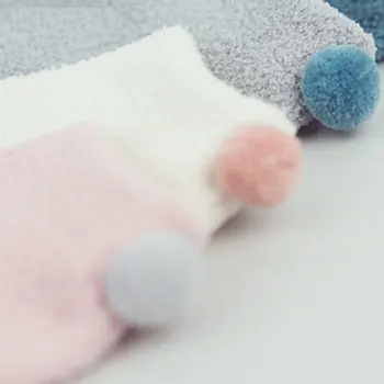 Batoľa Novonarodené Dieťa Chlapcov Dievča Velvet Ponožky Zimné Hrubé Teplé Non-slip coral fleece Ponožky