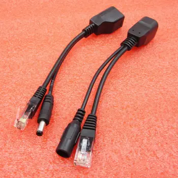 Power Over Ethernet Pasívne POE Injektor Adaptér Splitter Kábel kit black