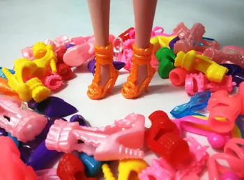 15 rôzne typy topánky pre bábiku Barbie+Deti Mini Roztomilý Supermarket Predstierať, že Hrať Handcart Nákupný Košík Režim Skladovania Príslušenstvo