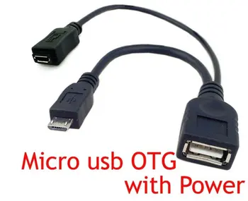 Micro USB OTG Host Kábel W/ Micro USB napájanie, Sam sung i9100 i9300 i9220 9250 HUAWEI xiao 2S doprava Zadarmo