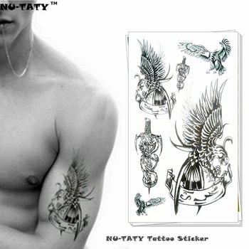 Nu-TATY Armády Hawk Meč Znak Dočasné Tetovanie Body Art Rameno Flash Tetovanie Nálepky 17*10 cm Nepremokavé Falošné Henna Bezbolestné Tetovanie