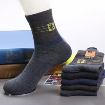 5 Párov/Set Mužov Ponožky Jeseň Zima Domov Muž Bežné Posádky Imitácia vlna Ponožka FS99