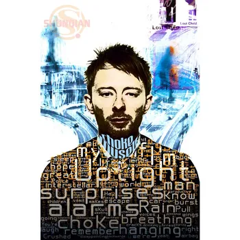Nové Radiohead Domova Plagát Vlastné Plátno Obrázok Plagátu Domáce Dekorácie Tkaniny Tkaniny Stene Plagát, Tlač Hodvábne Tkaniny