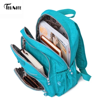 TEGAOTE Klasické Mini Školský Batoh pre Dospievajúce Dievčatá Bežné Batohy Ženy Ženy Značky Nylon Notebook Bagpack Tašky cez Rameno